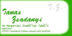 tamas zsadanyi business card